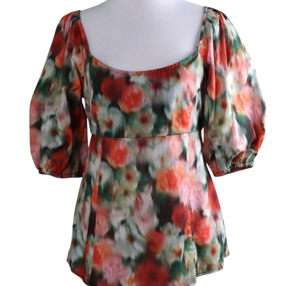 J. Crew Square Neck Top Liberty Hazy Days Fabric Size 6 - Picture 7 of 11